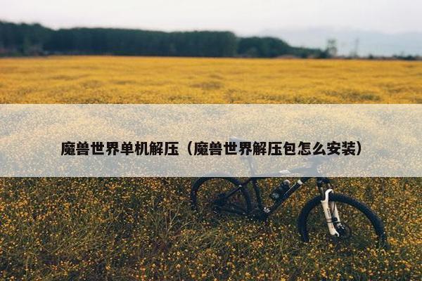 魔兽世界单机解压(魔兽世界解压包怎么安装) 魔兽世界单机解压(魔兽世界解压包怎么安装)