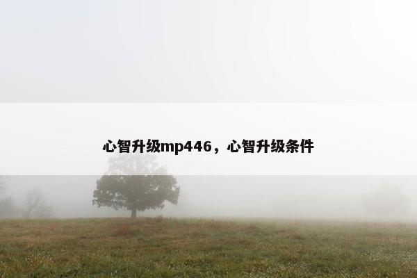 心智升级mp446，心智升级条件