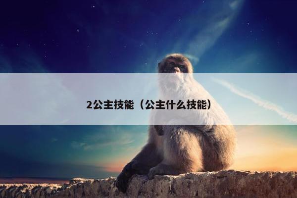 2公主技能(公主什么技能) 2公主技能(公主什么技能)