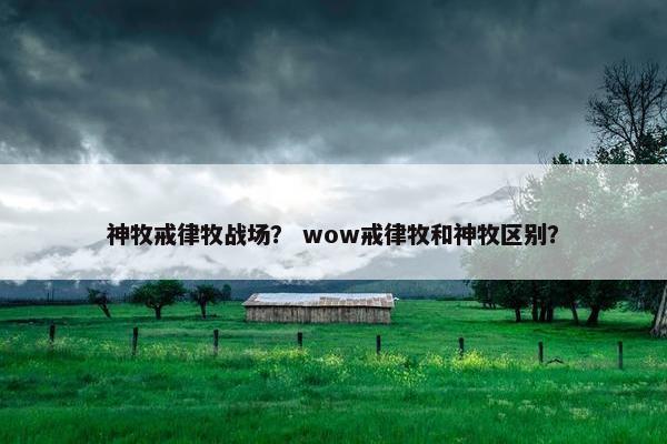 神牧戒律牧战场？ wow戒律牧和神牧区别？