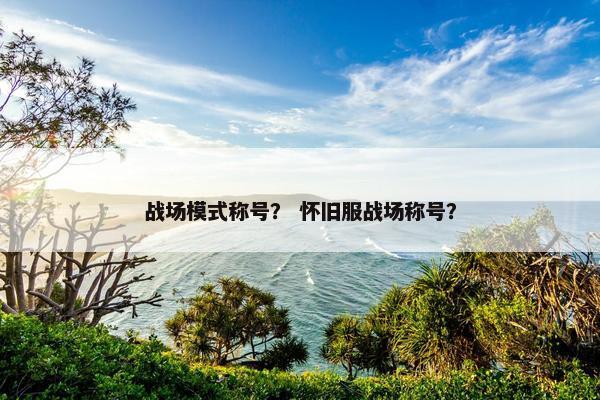 战场模式称号? 怀旧服战场称号? 战场模式称号? 怀旧服战场称号?