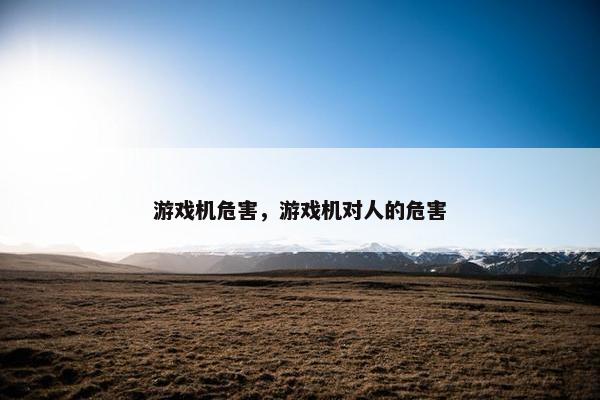 游戏机危害，游戏机对人的危害