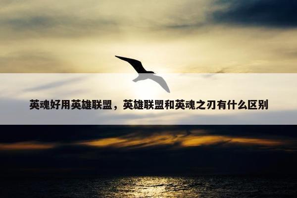 英魂好用英雄联盟,英雄联盟和英魂之刃有什么区别 英魂好用英雄联盟,英雄联盟和英魂之刃有什么区别