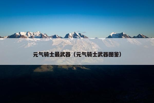 元气骑士最武器（元气骑士武器图鉴）