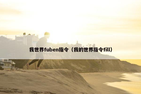 我世界fuben指令（我的世界指令fill）