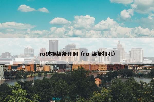 ro破损装备开洞（ro 装备打孔）