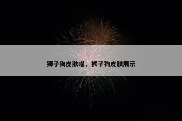狮子狗皮肤喵，狮子狗皮肤展示