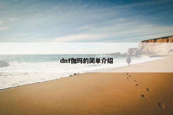 dnf伽玛的简单介绍