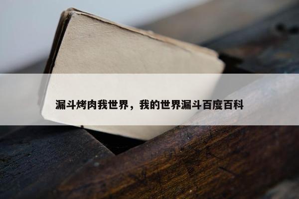 漏斗烤肉我世界，我的世界漏斗百度百科