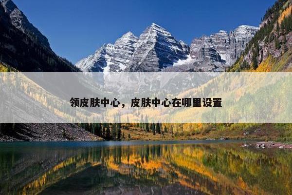 领皮肤中心，皮肤中心在哪里设置