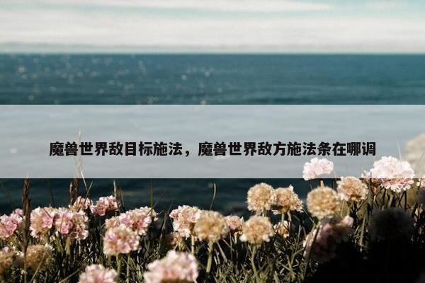魔兽世界敌目标施法，魔兽世界敌方施法条在哪调