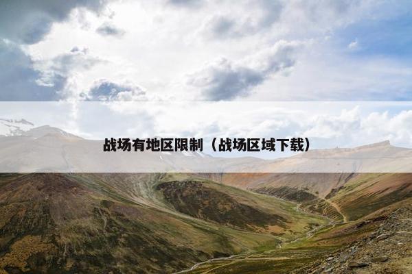 战场有地区限制（战场区域下载）