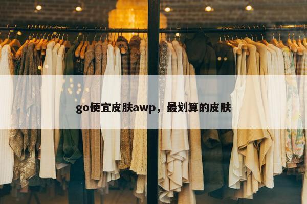 go便宜皮肤awp，最划算的皮肤