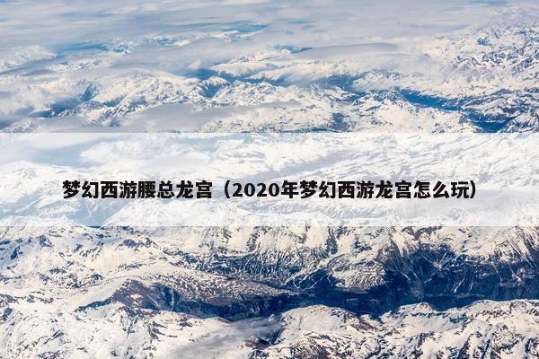 梦幻西游腰总龙宫（2020年梦幻西游龙宫怎么玩）