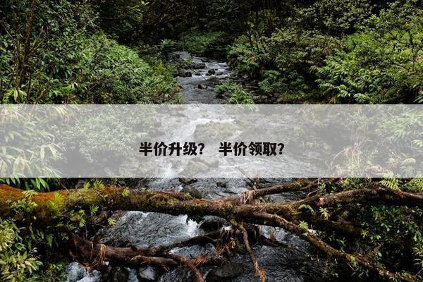 半价升级？ 半价领取？