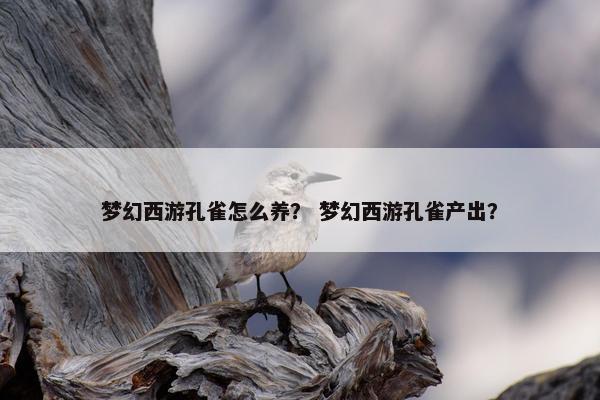 梦幻西游孔雀怎么养？ 梦幻西游孔雀产出？