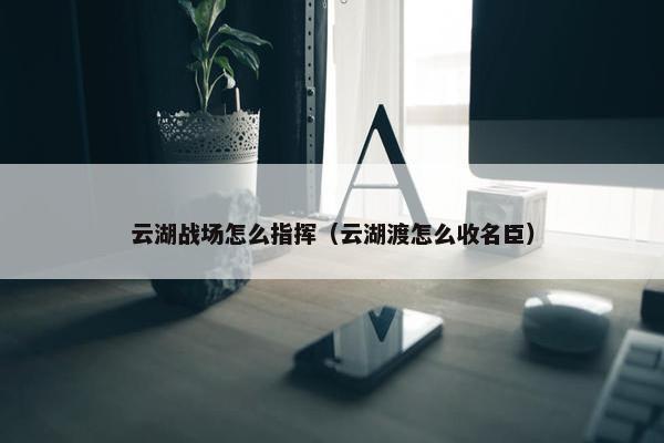 云湖战场怎么指挥（云湖渡怎么收名臣）