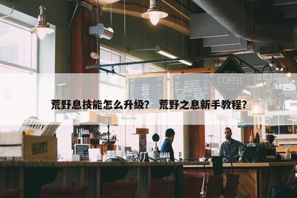 荒野息技能怎么升级？ 荒野之息新手教程？