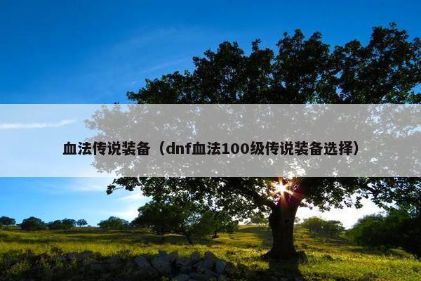 血法传说装备（dnf血法100级传说装备选择）