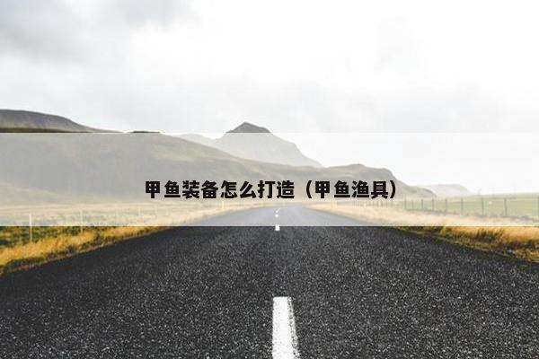 甲鱼装备怎么打造（甲鱼渔具）