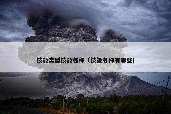 技能类型技能名称（技能名称有哪些）