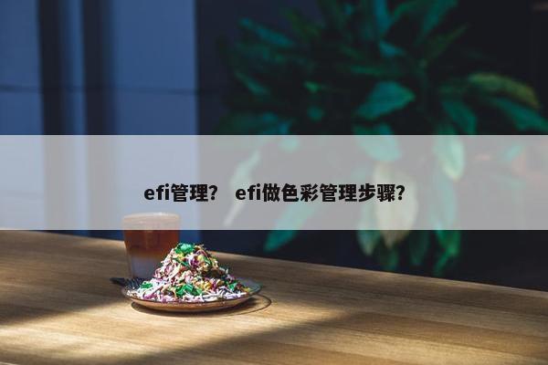 efi管理？ efi做色彩管理步骤？