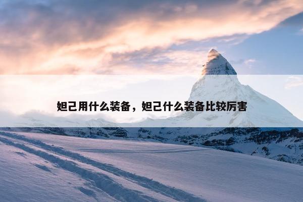 妲己用什么装备，妲己什么装备比较厉害