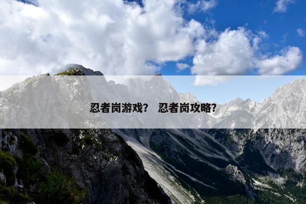忍者岗游戏？ 忍者岗攻略？