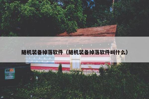 随机装备掉落软件（随机装备掉落软件叫什么）