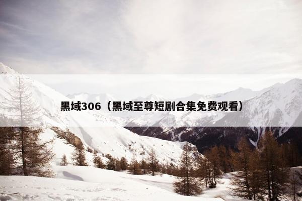 黑域306（黑域至尊短剧合集免费观看）