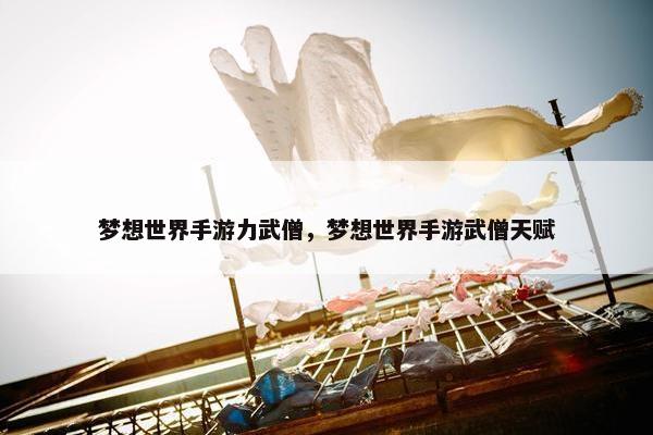 梦想世界手游力武僧，梦想世界手游武僧天赋