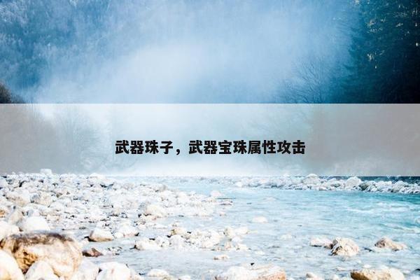 武器珠子，武器宝珠属性攻击
