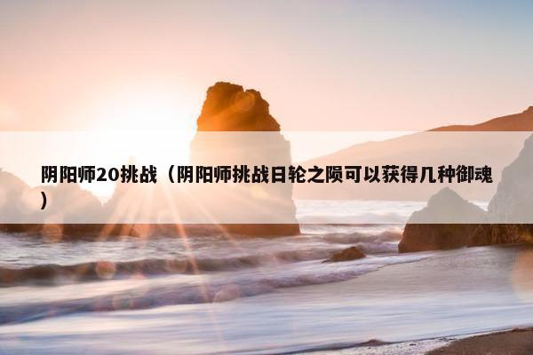阴阳师20挑战（阴阳师挑战日轮之陨可以获得几种御魂）