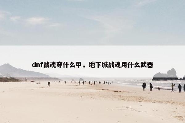 dnf战魂穿什么甲，地下城战魂用什么武器