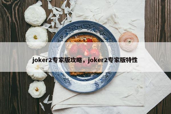 joker2专家版攻略，joker2专家版特性