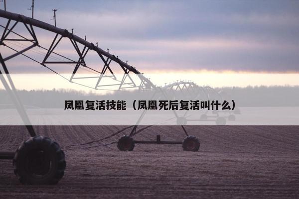 凤凰复活技能（凤凰死后复活叫什么）