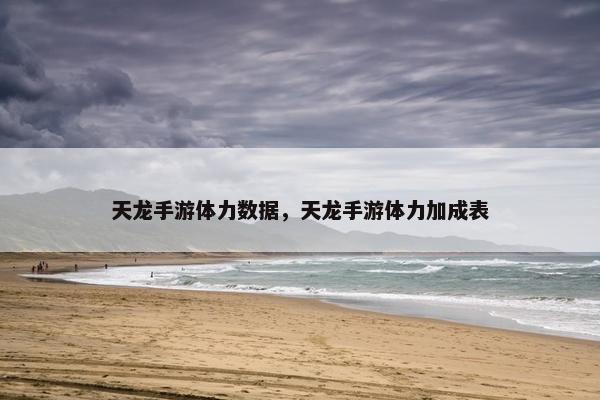 天龙手游体力数据，天龙手游体力加成表