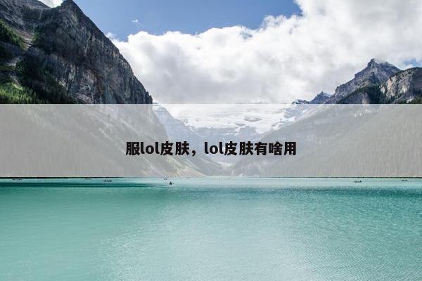 服lol皮肤，lol皮肤有啥用
