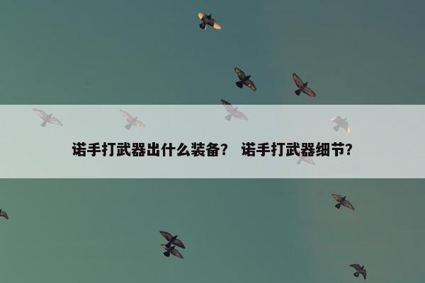 诺手打武器出什么装备？ 诺手打武器细节？