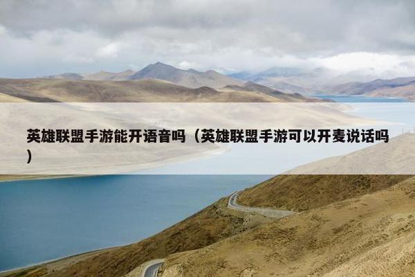 英雄联盟手游能开语音吗（英雄联盟手游可以开麦说话吗）