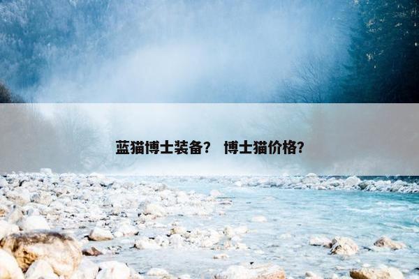 蓝猫博士装备？ 博士猫价格？