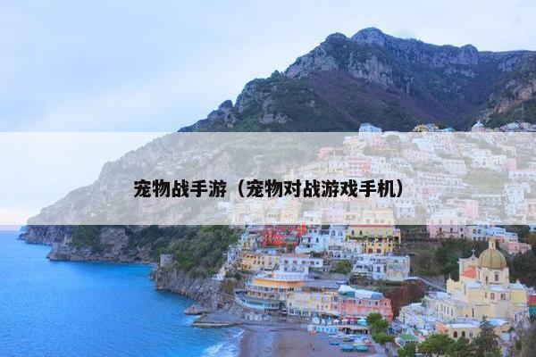 宠物战手游（宠物对战游戏手机）