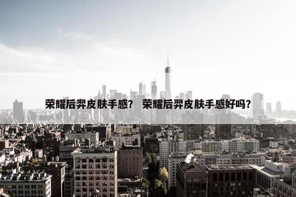 荣耀后羿皮肤手感？ 荣耀后羿皮肤手感好吗？