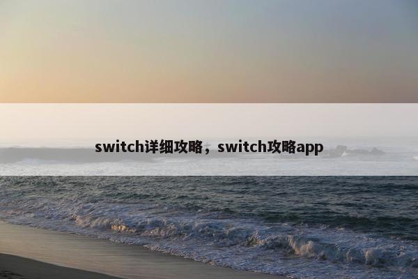 switch详细攻略，switch攻略app