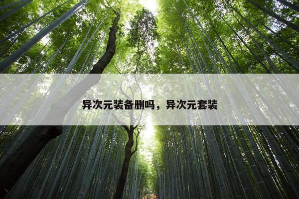 异次元装备删吗，异次元套装