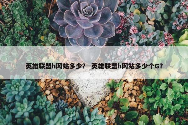 英雄联盟h网站多少？ 英雄联盟h网站多少个G？