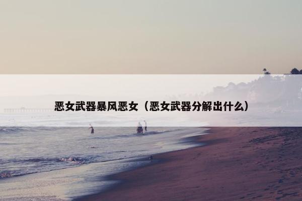 恶女武器暴风恶女（恶女武器分解出什么）