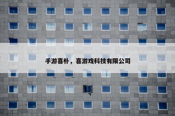 手游喜朴，喜游戏科技有限公司