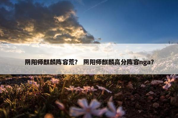 阴阳师麒麟阵容荒？ 阴阳师麒麟高分阵容nga？