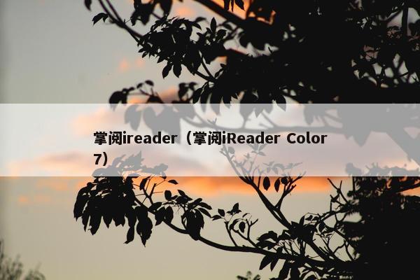 掌阅ireader（掌阅iReader Color7）
